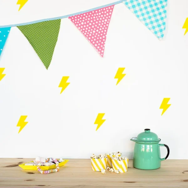 Tiny lightnings pattern wall decal ,Mini Lightning Decal Sticker kids baby room decor , 35 pcs per set - Image 3
